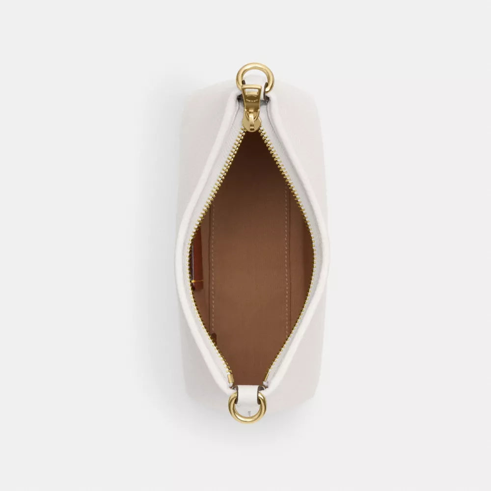 Laurel Small Shoulder Bag - Pebbled Leather/Gold/Chalk
