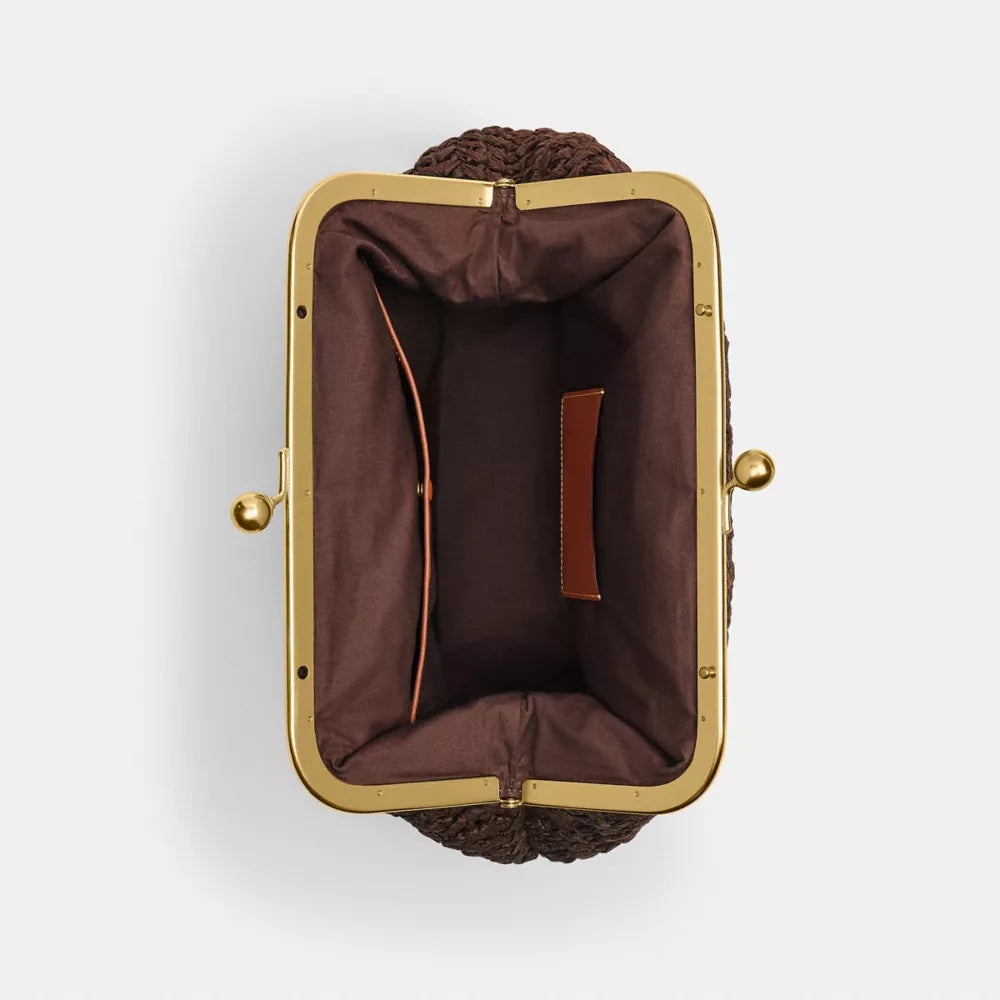 Kisslock Frame Bag 27 - Brass/Maple