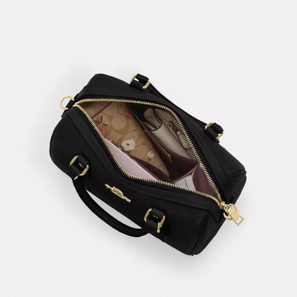 Rowan Satchel Bag - Gold/Black