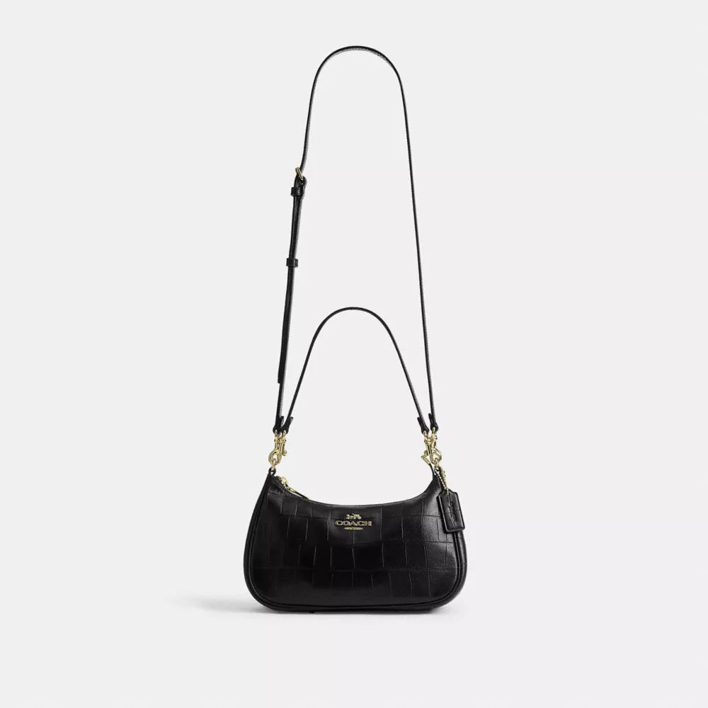 Soft Teri Shoulder Bag - Gold/Black