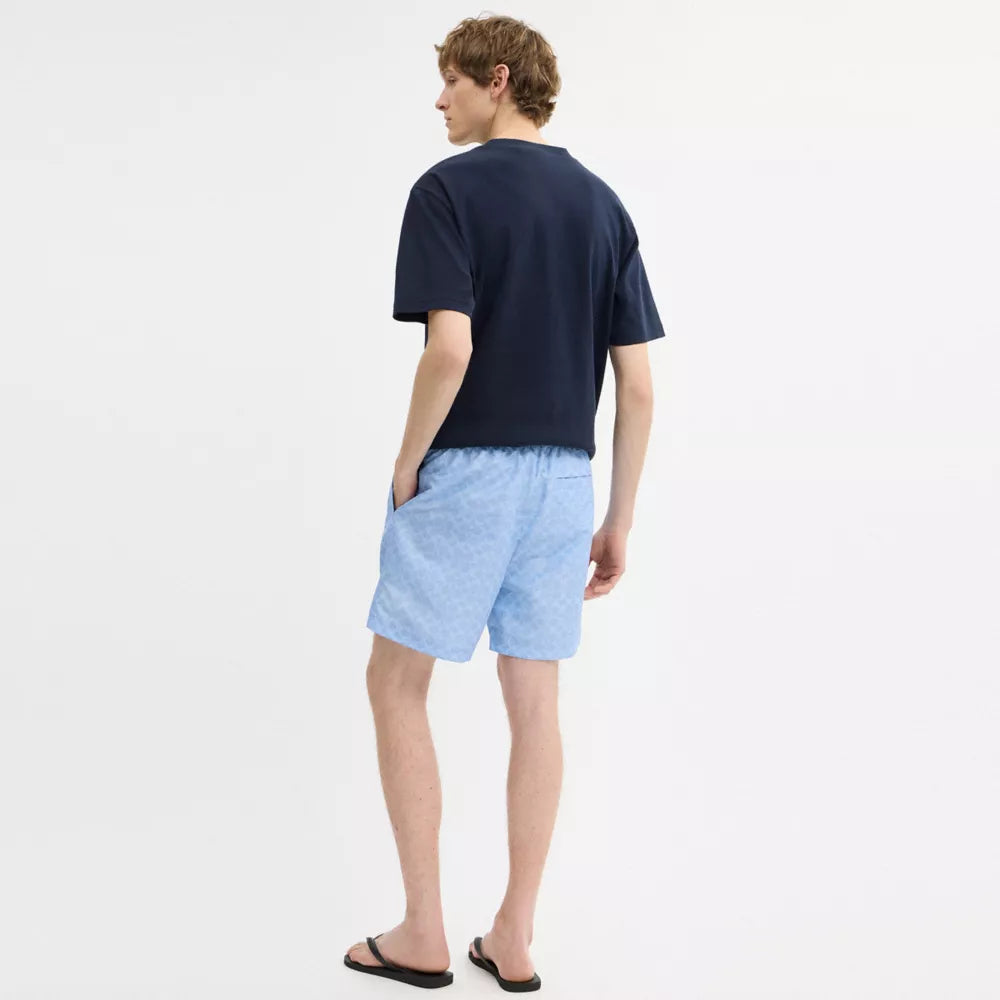 Signature Swim Trunks In Recycled Polyester - Cerulean Light Blue