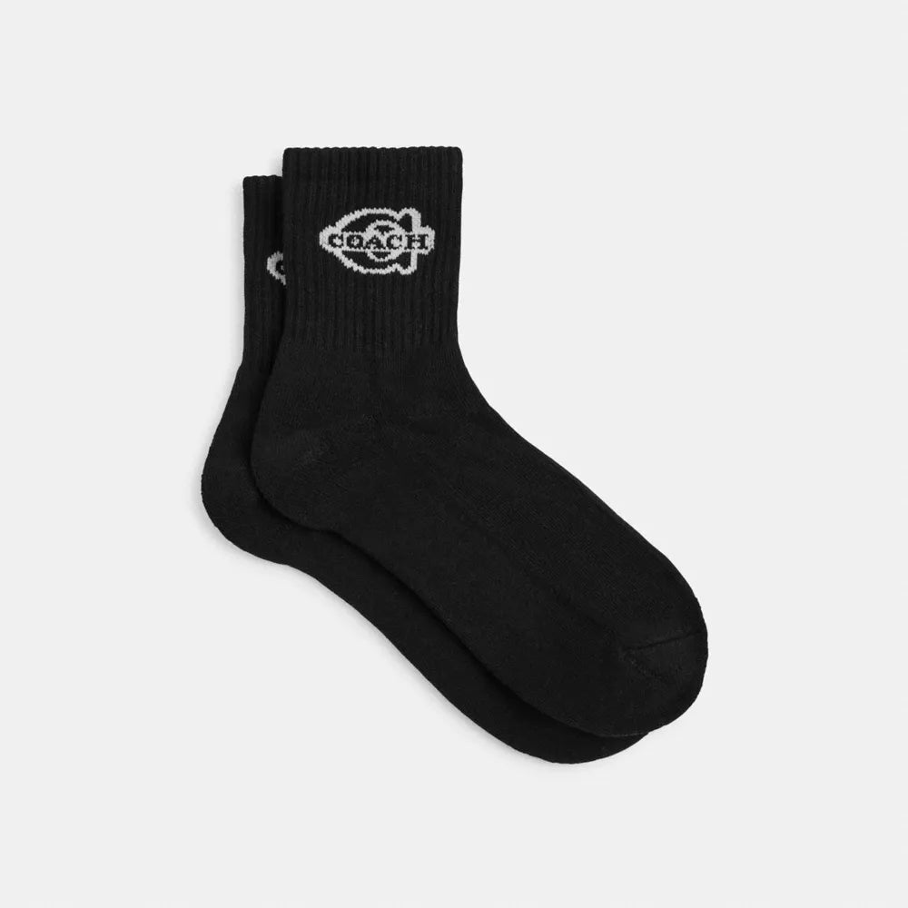 Soho Quarter Crew Socks - Black