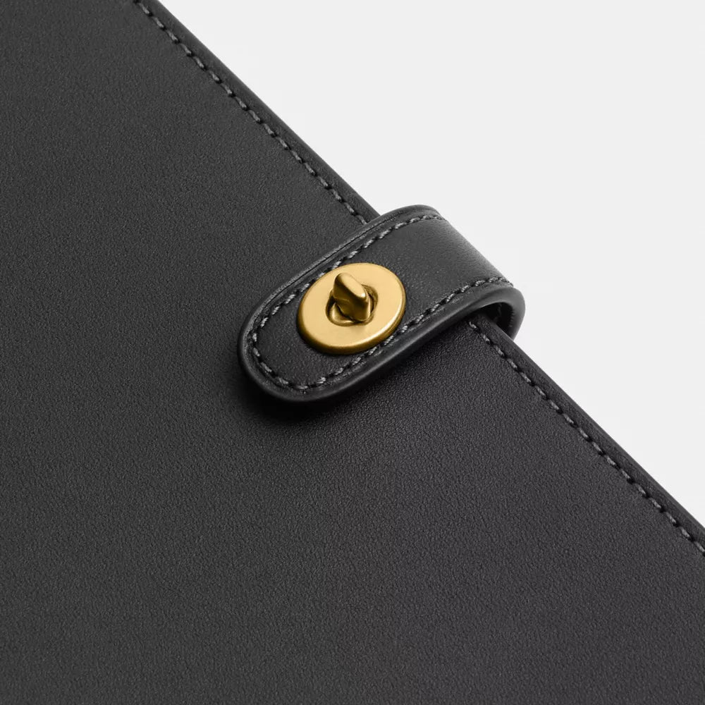 Notebook - Smooth Leather/Brass/Black