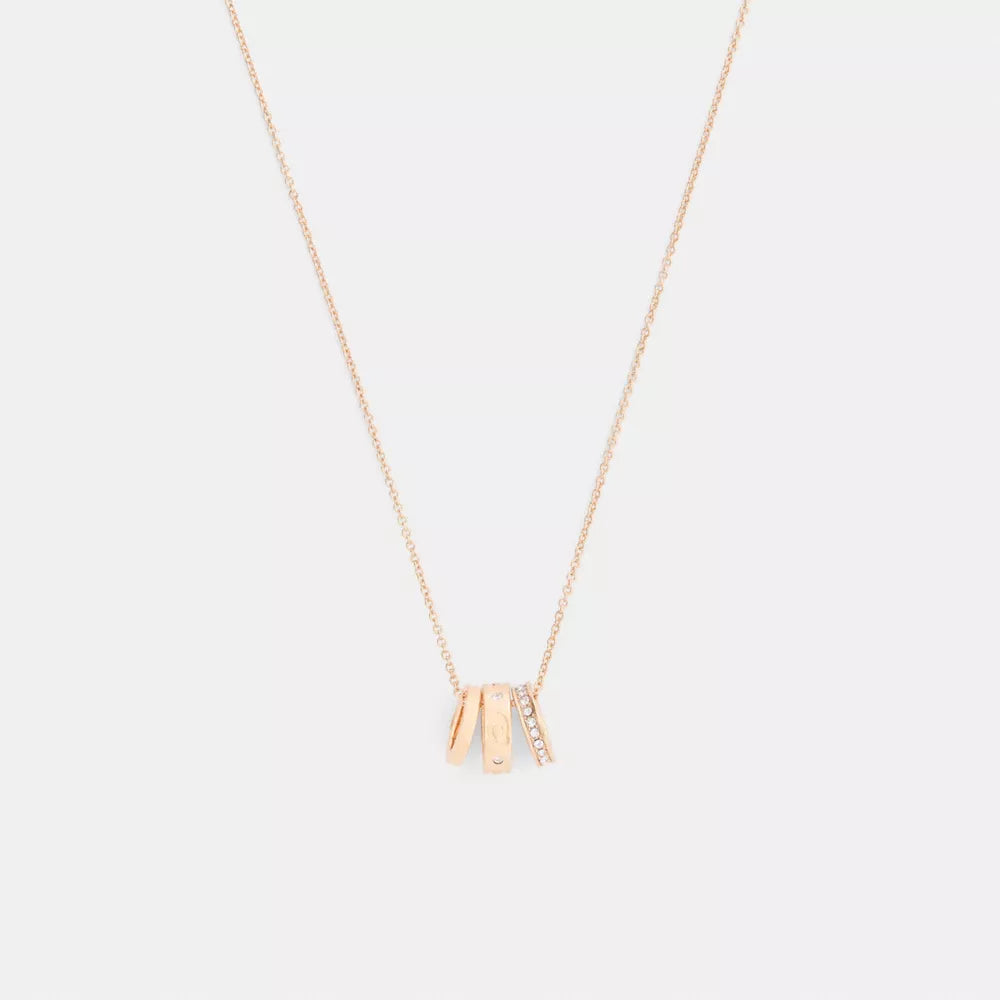 Repeated C Rondelle Necklace - Rose Gold