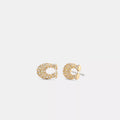 Pavﾨﾦ C Stud Earrings - Gold