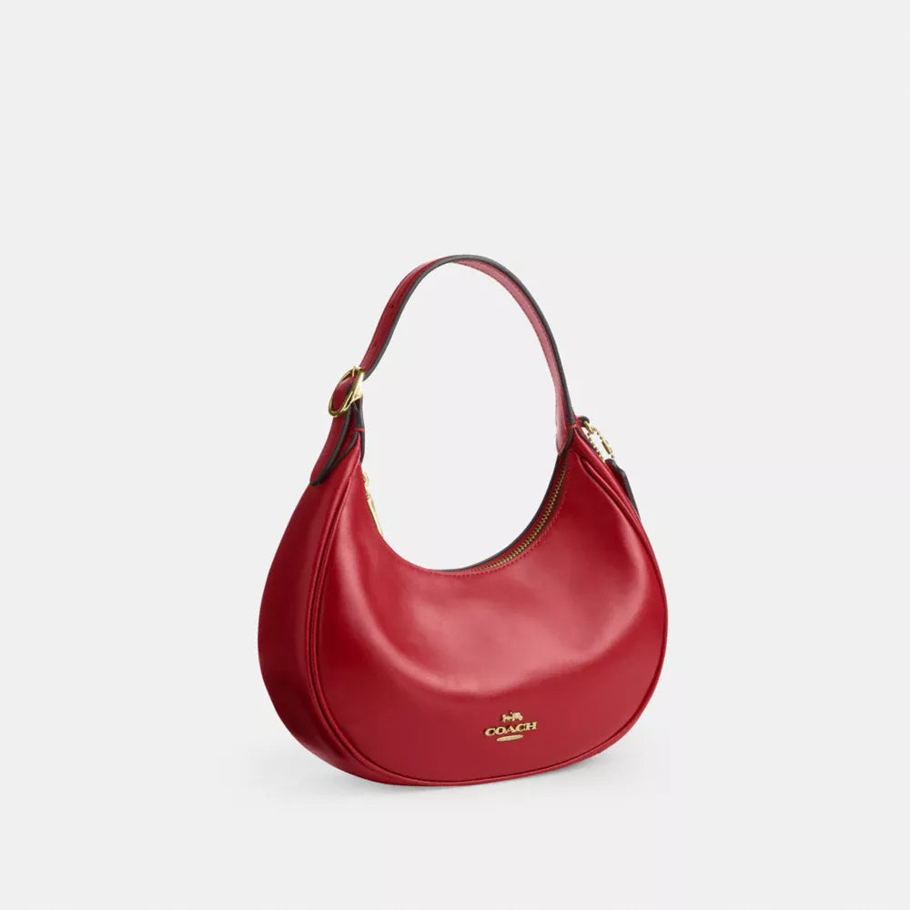 Emily Shoulder Bag - Crinkle Leather/Gold/Poppy