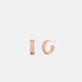 Repeated C Huggie Earrings - Rose Gold