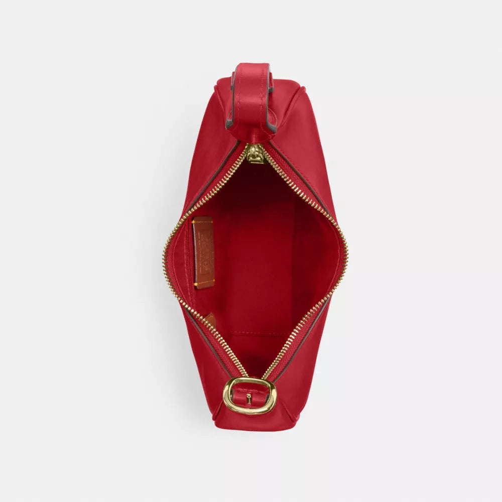 Emily Shoulder Bag - Crinkle Leather/Gold/Poppy