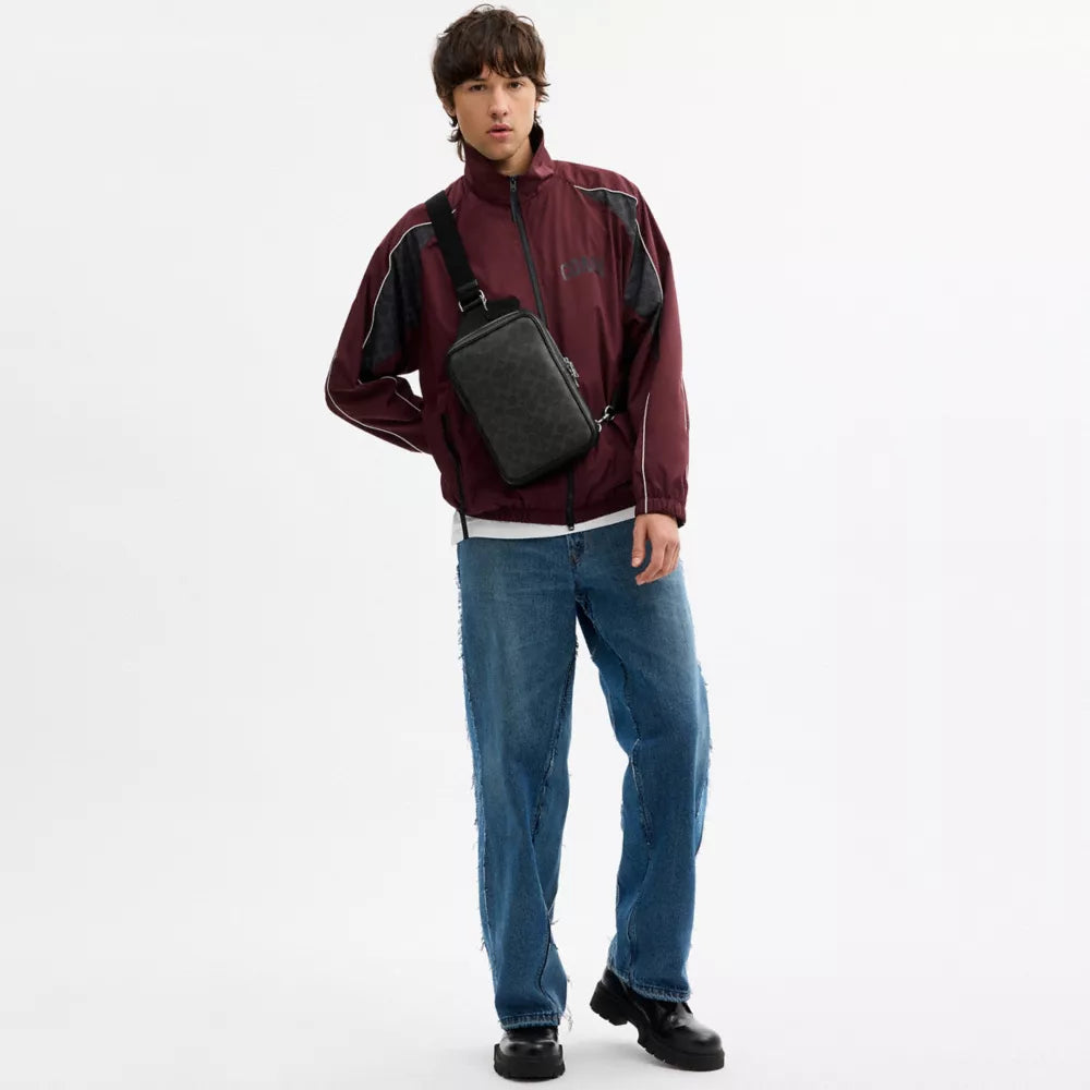 Ray Pack 17 In Signature Canvas - Signature Canvas/Silver/Black Signature