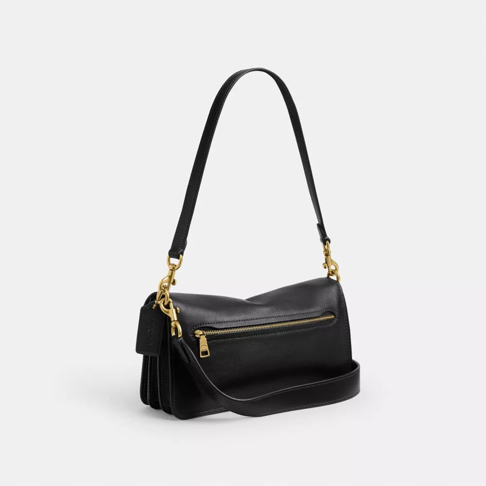 Tabby Shoulder Bag 26 - Smooth Leather/Brass/Black