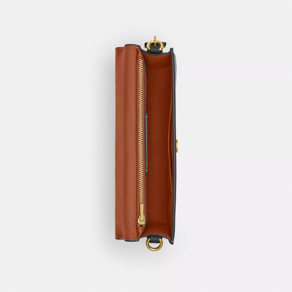 New York Elora Top Handle Crossbody Bag - Smooth Leather/Brass/Black