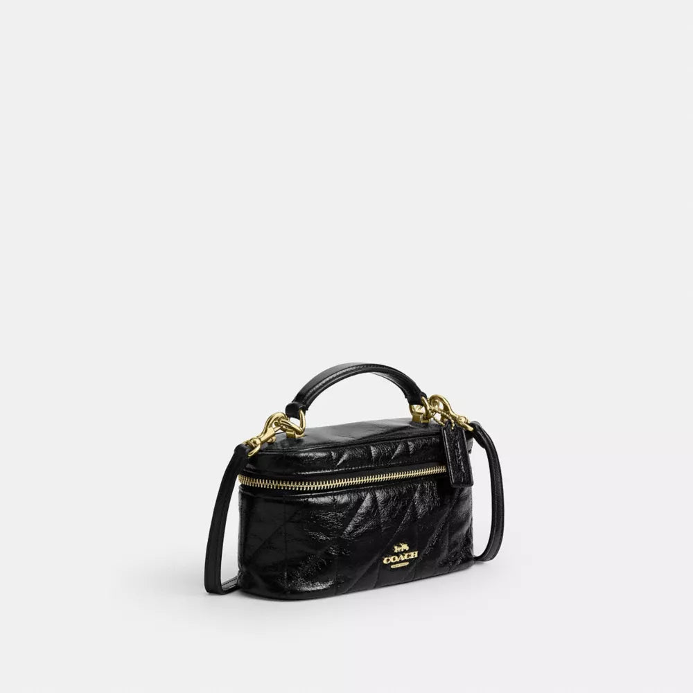Rainer Crossbody Bag 18 With Quilting - Gold/Black