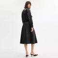 Maxi Leather Pleated Skirt - Black