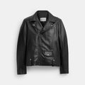 Leather Moto Jacket - Black