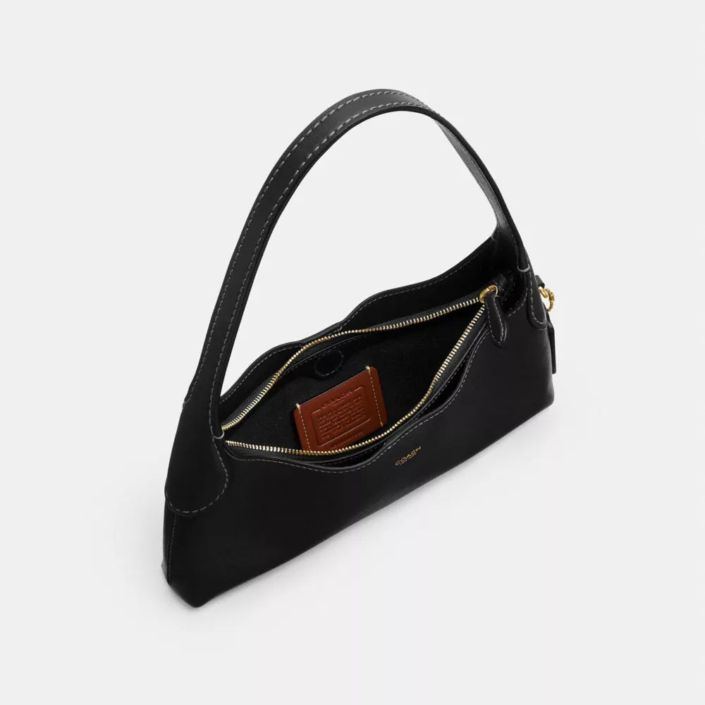 Brooklyn Shoulder Bag 26 - Natural Grain Leather/Brass/Black
