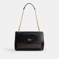 Elodie Crossbody Bag In Signature Canvas - Gold/Walnut/Black