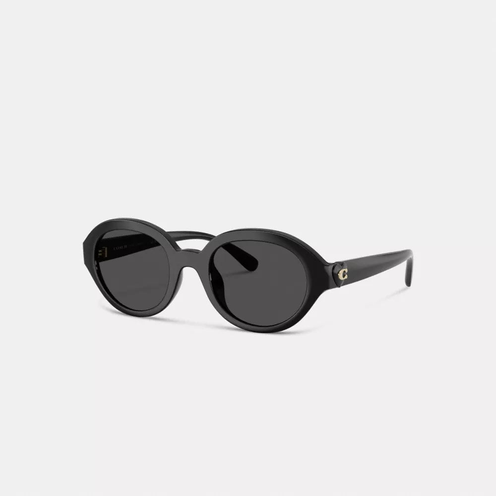 C Heart Round Sunglasses - Black
