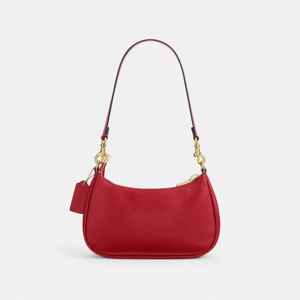 Soft Teri Mini Crossbody Bag - Smooth Leather/Gold/Poppy