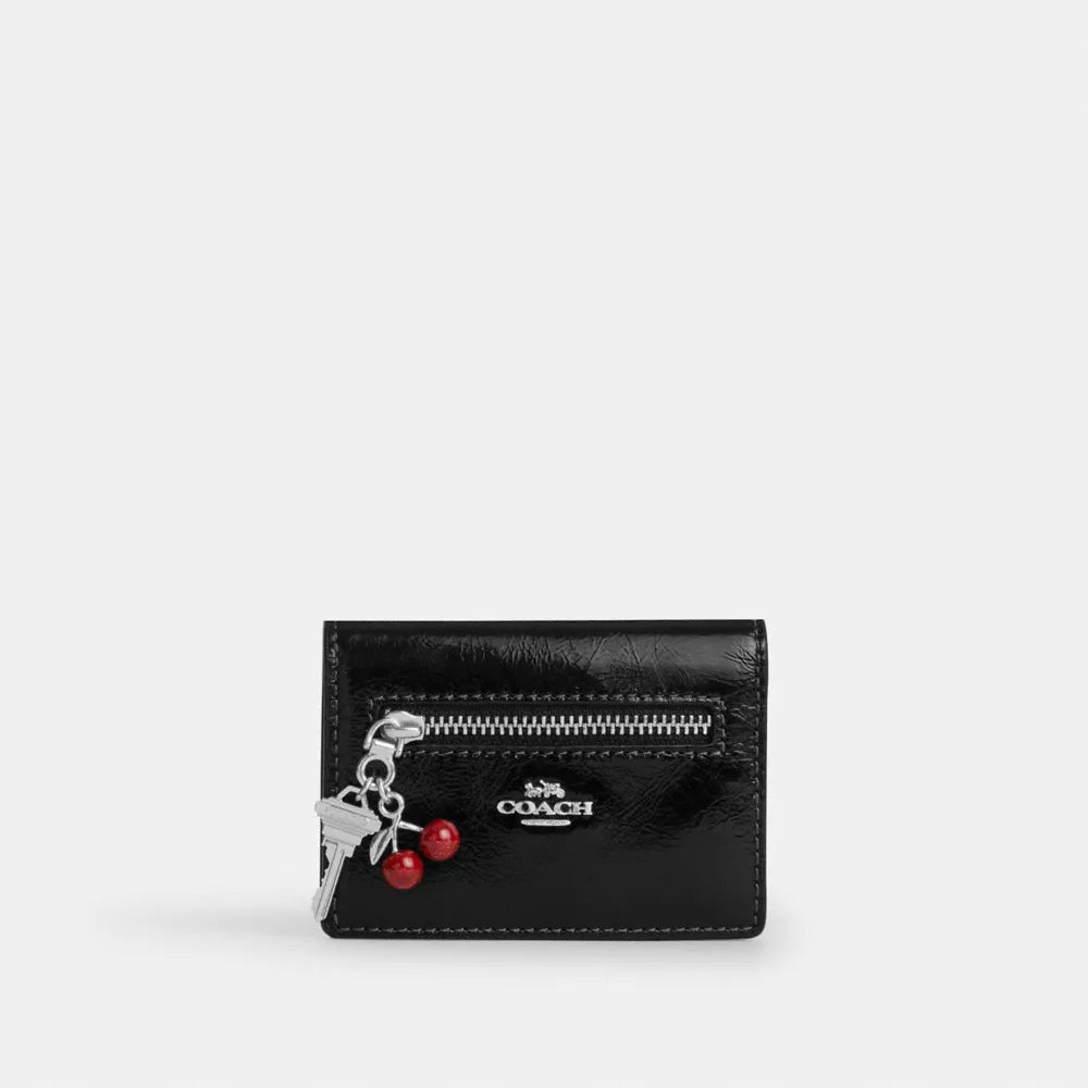 Card Case With Charms - Silver/Black