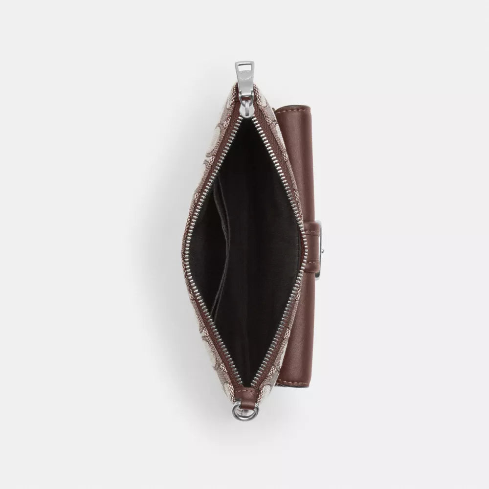 Ashton Wristlet In Signature Jacquard - Signature Jacquard/Silver/Oak/Maple