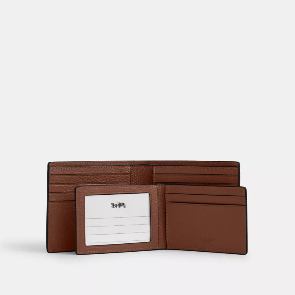 3-In-1 Wallet In Signature Leather - Vintage Brown
