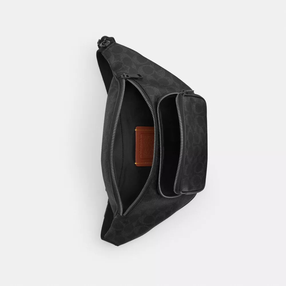 Travis Belt Bag 35 In Signature Canvas - Signature Canvas/Matte Black/Black Signature