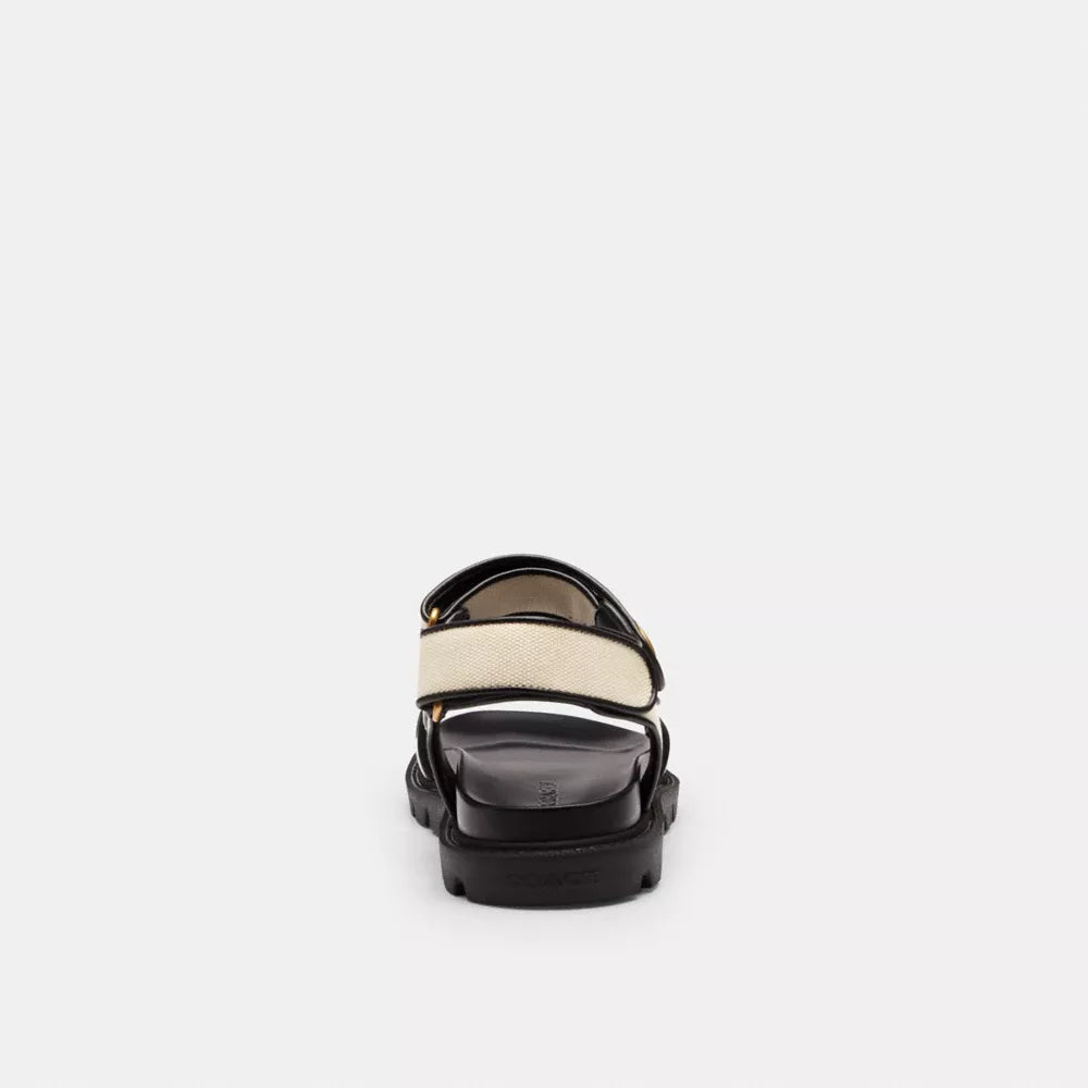 Brynn Sandal - Chalk & Black