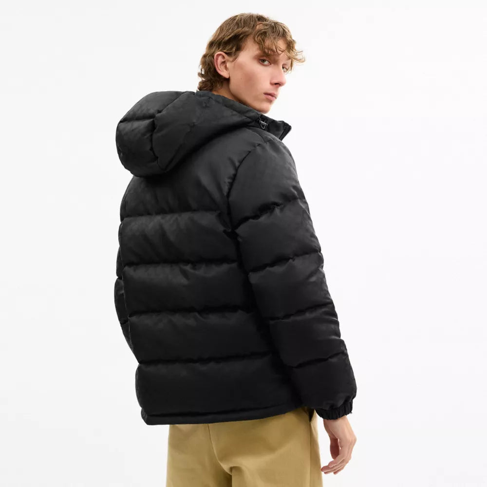 Tonal Signature Down Jacket - Black