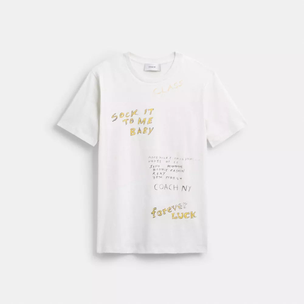 Sketch Print T-Shirt - White