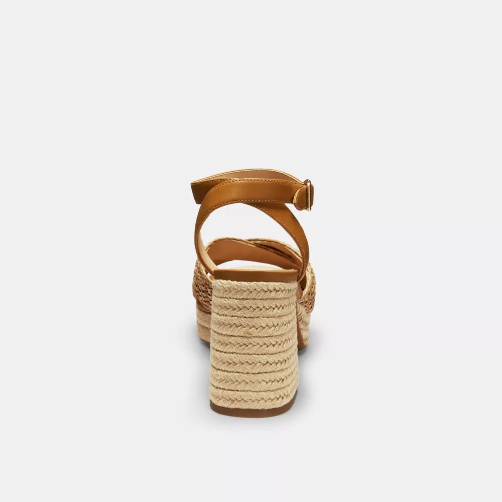 Block Heel Sandal - Natural