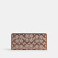 Essential Slim Wallet In Crystal Signature Jacquard - Signature Jacquard/Brass/MUSHROOM