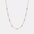 Sculpted C Pearl Necklace - Plated Brass/Gold