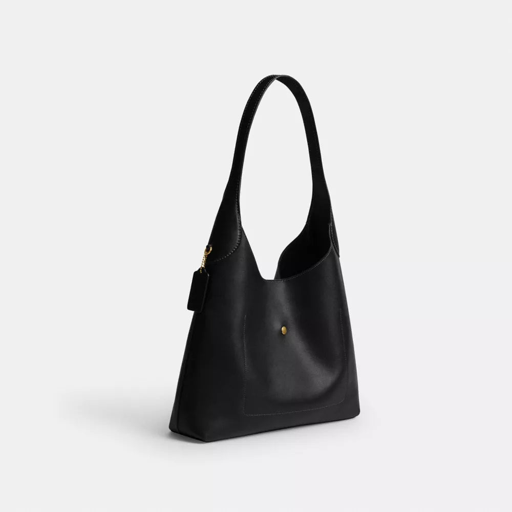 Brooklyn Shoulder Bag 34 - Natural Grain Leather/Brass/Black