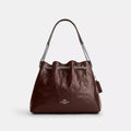 Evelyn Shoulder Bag With Quilting - Smooth Leather/Silver/Maple