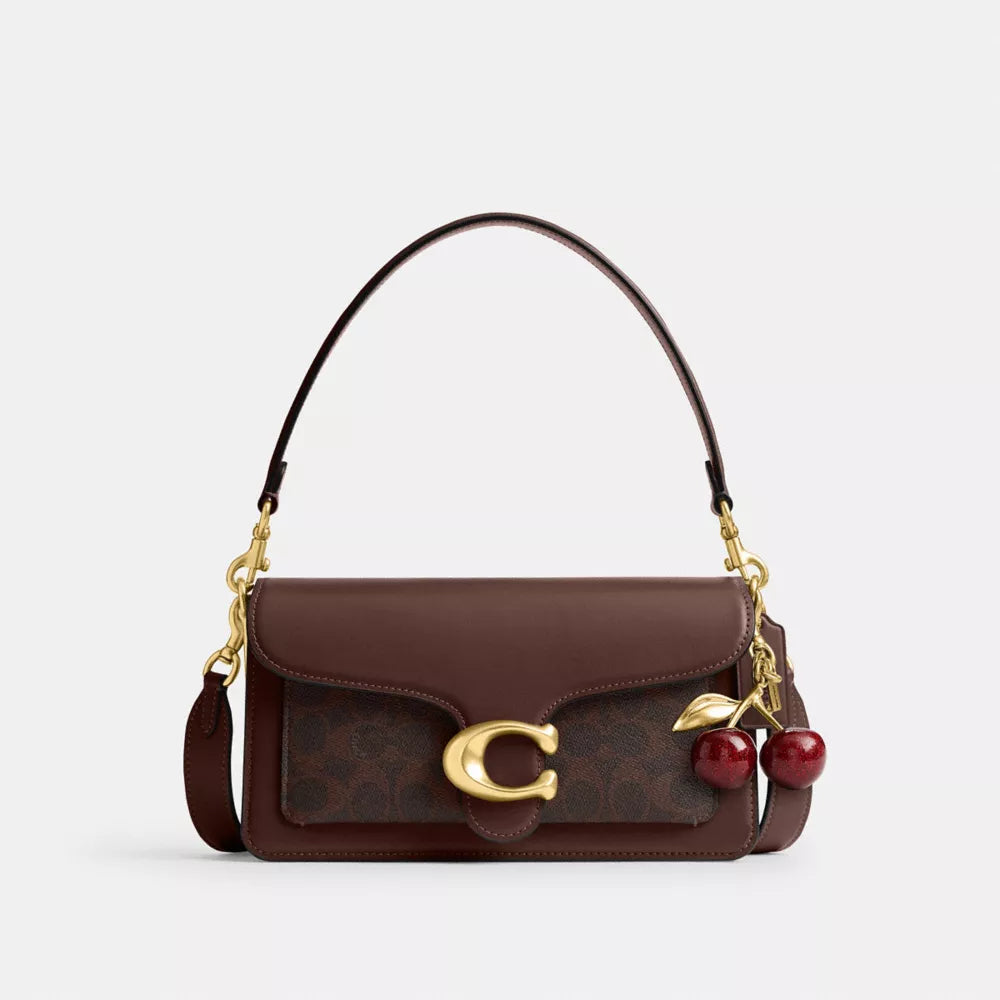 Tabby Shoulder Bag 26 In Signature Canvas - Brass/Maple