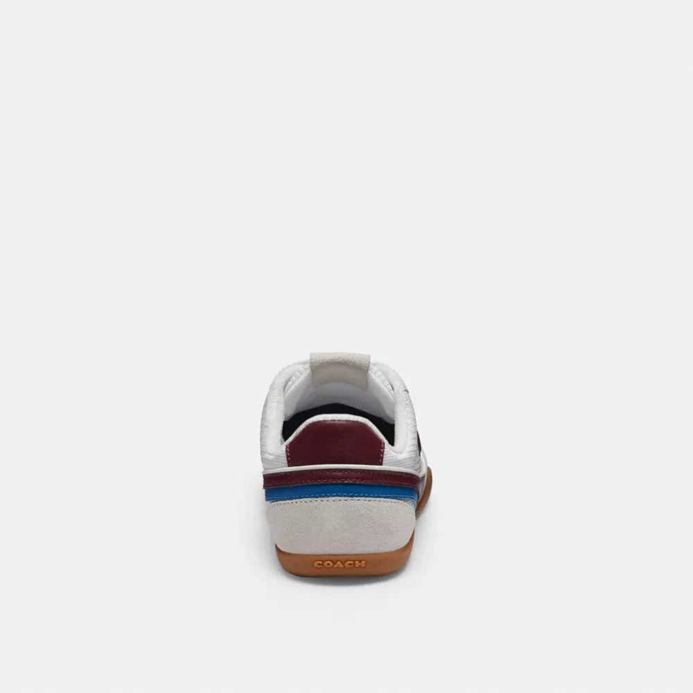 Track Sneaker - White/Dark Cherry