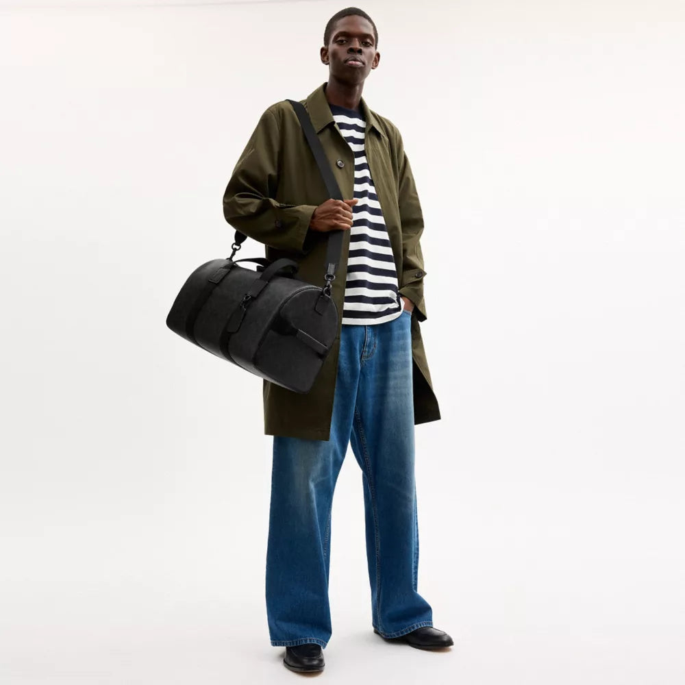 Explorer Duffle Bag 45 In Signature Canvas - Signature Canvas/Matte Black/Black Signature