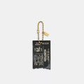 Hangtags Concert Ticket Bag Charm - Brass/Black