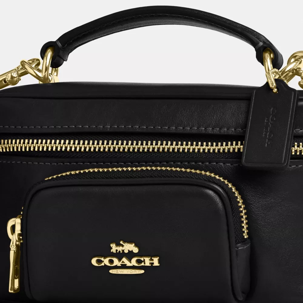 Rainer Crossbody Bag 18 With Pocket - Gold/Black
