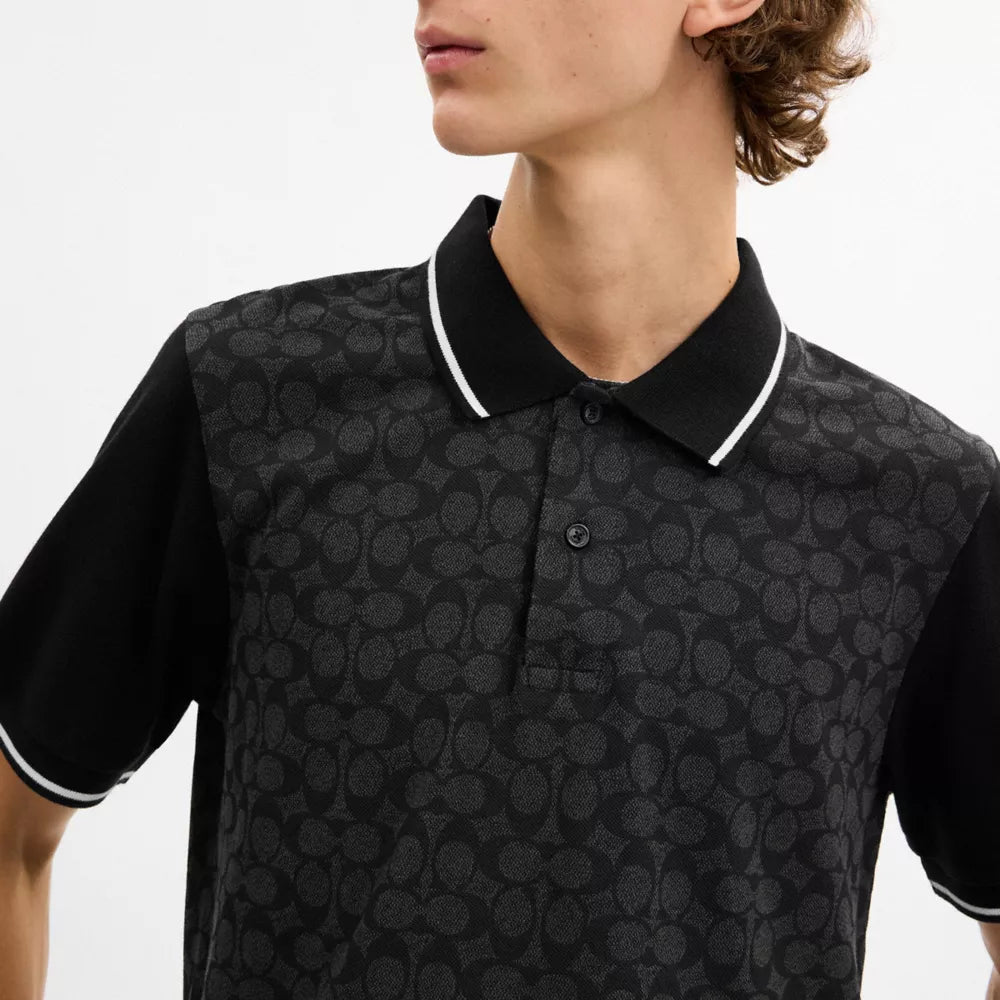 Signature Polo - Charcoal Signature