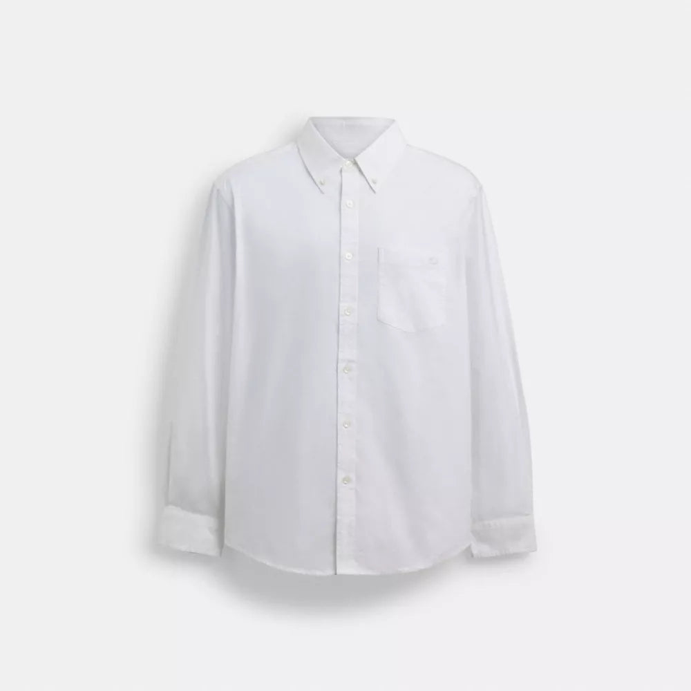 Long Sleeve Button Down Shirt - White