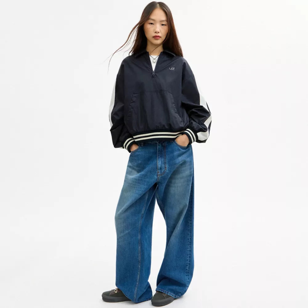 Sporty Half Zip Jacket - Midnight Navy