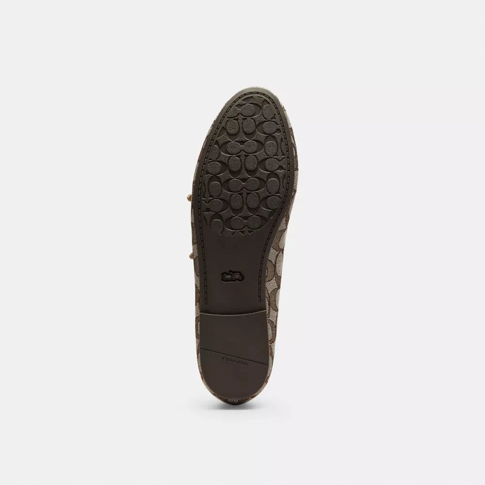 Double Buckle Mary Jane In Signature Jacquard - Oak/Maple