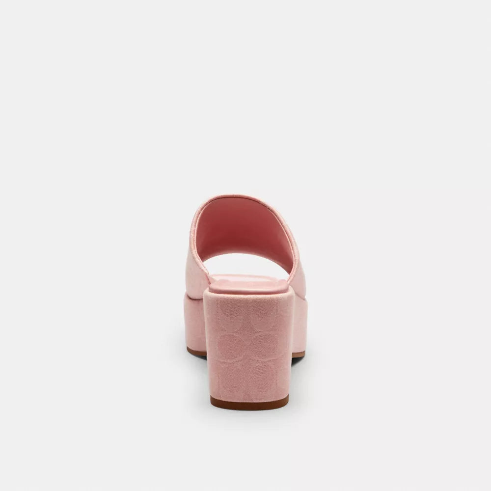 Phoebe Platform Sandal In Signature Denim - Ballerina.