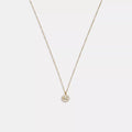 Signature Crystal Pearl Pendant Necklace - Brass/Gold