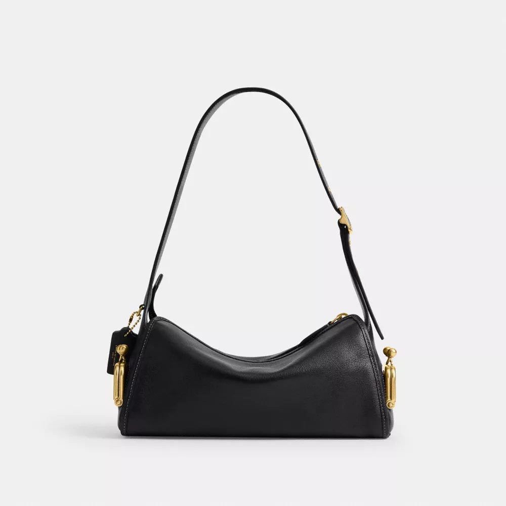 Turnlock Haversack Bag 27 - Natural Grain Leather/Brass/Black