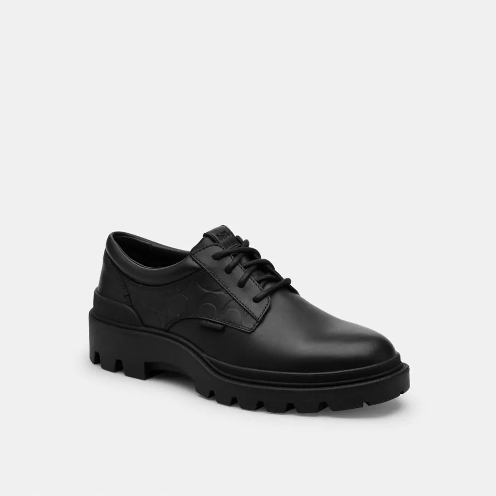 Cameron Derby In Signature Leather - Black