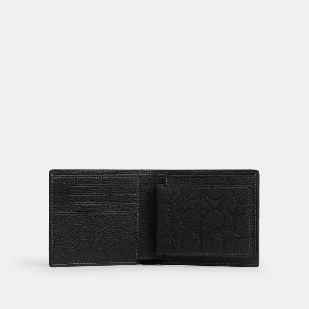 3-In-1 Wallet In Signature Leather - Black