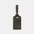 Luggage Tag In Signature Camo Print - Signature Canvas/Silver/GREEN