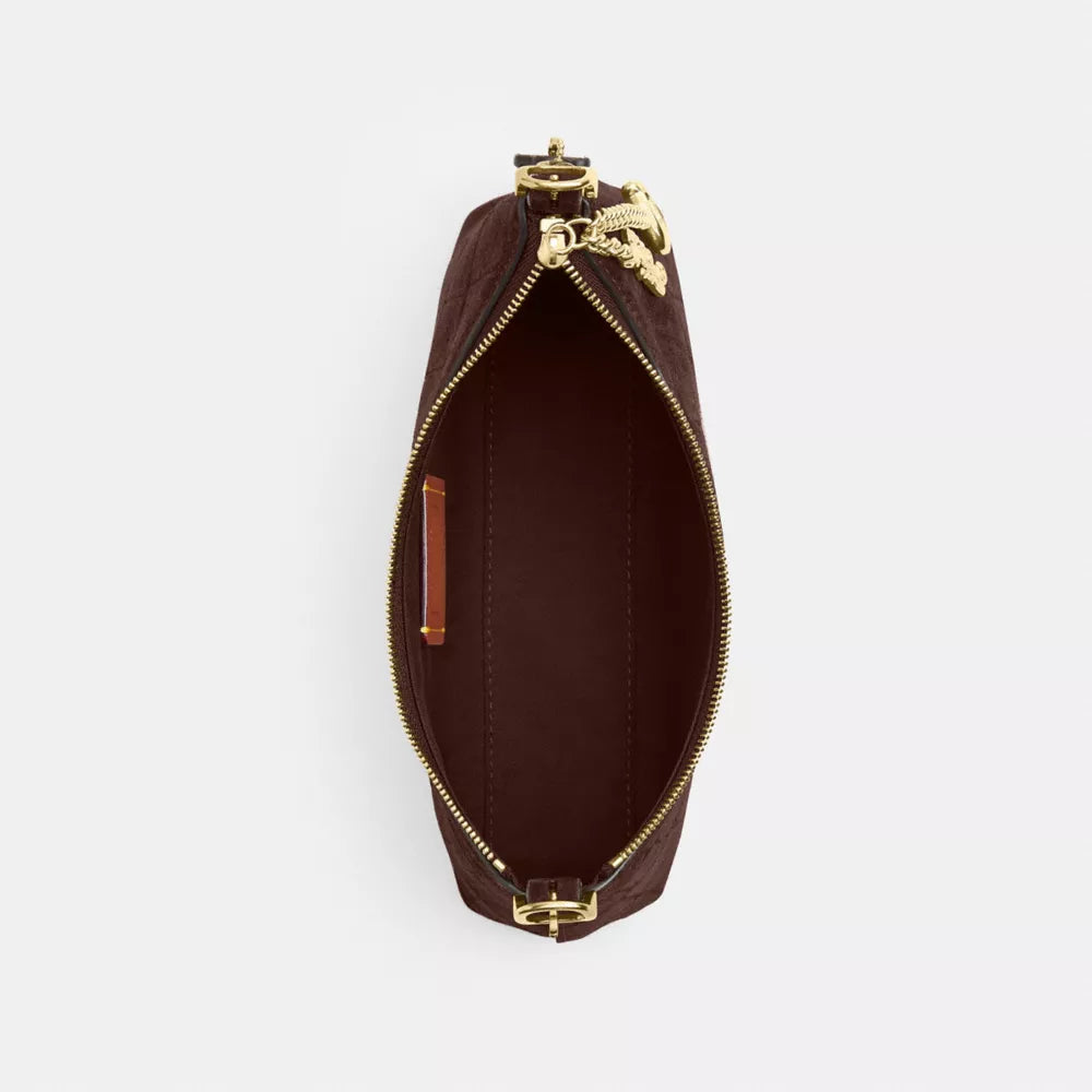 Emeilia Shoulder Bag - Embossed Crocodile/Gold/Maple